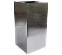Köhko® Viva Designer Planter Stainless Steel 45 x 45 x 80 cm Matte Brushed Flower Pot Square & Large