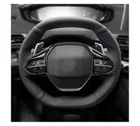 KOEHXJ Car Breathable Steering Wheel Cover For Peugeot 3008 4008 2017 2018 508 2019 Braids On Car Steering Wheel Black Perforated Microfiber Leather Cover