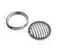 KOEHXJ Motorcycle Headlight Cover For Sportster For Iron 883 1200 Universal 5-3/4'' Front Head Lights Protector Guards Motorcycle 5.75" Headlight Grille Cover(Chrome)