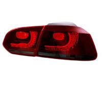 KOEHXJ Parts Rear Tail Light Pair Of Car Tail Light Assembly For VW For Golf6 For Mk6 For R20 2008-2013 Flowing Water Flicker Turning Signal Rear Light Lens Lamp(2 side red and smoke)