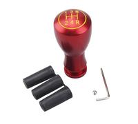 KOEHXJ Universal 5-Speed Manual Gear Shift Head Aluminum Alloy to Refit The Car with Car Shift Knob Cover(Red)