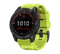 Koelaa 22mm Silicone Strap Compatible with Garmin Descent G2/Descent G1/Fēnix 8 Pro/8/E 47mm/Tactix 8 47mm/Fenix7/Solar/6/5, Soft Silicone Sport Breathable Replacement for Women Men - Lime