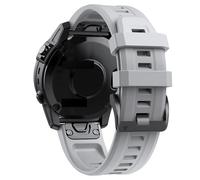 Koelaa 22mm Silicone Strap Compatible with Garmin Descent G2/Descent G1/Fēnix 8 Pro/8/E 47mm/Tactix 8 47mm/Fenix7/Solar/6/5, Soft Silicone Sport Breathable Replacement for Women Men - Light Grey