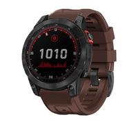 Koelaa 22mm Silicone Strap Compatible with Garmin Descent G2/Descent G1/Fēnix 8 Pro/8/E 47mm/Tactix 8 47mm/Fenix7/Solar/6/5, Soft Silicone Sport Breathable Replacement for Women Men - Dark Brown
