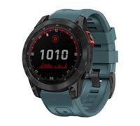 Koelaa 26mm Silicone Strap Compatible with Garmin Fēnix 8 51mm/7x/6x/7x pro/6x pro/5x/3/3HR, Tactix 8 51mm, Enduro 2/3, Soft Silicone Sport Breathable Replacement for Women Men - Lake Blue