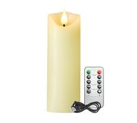 Koelaa Candlestick Candle, Rechargeable Candle, Flameless, LED Candles with Timer and Remote Control, Candles for Fireplace, Christmas Decorative-5.3 * 16cm