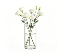 Koelaa Clear Acrylic Cylinder Vase - Shatterproof Flower Vase, Multi Size Options for Mother’s Day, Wedding, Home, Living Room, Dining Table, Office & Bathroom Decor - 12 x 35 cm