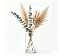 Koelaa Clear Acrylic Cylinder Vase - Shatterproof Flower Vase, Multi Size Options for Mother’s Day, Wedding, Home, Living Room, Dining Table, Office & Bathroom Decor - 12 x 30 cm