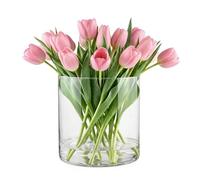 Koelaa Clear Vase, Unbreakable Vases for Flowers, Shatter-Proof, Acrylic Cylinder Vase for Mother’s Day, Wedding, Home, Living Room, Dining Table, Office Decor - 15x15cm