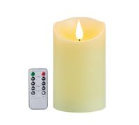 Koelaa LED Candle, Battery Candle, Flameless, Remote Control Candles, Realistic LED Wick, True Wax Candles with Timing Function for Christmas, Festivals Decoration-7.5 * 10cm