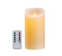 Koelaa LED Candles, Battery Candle, Flameless, Flickering, Remote Control Candles, Lvory True Wax Candle with Timing Function for Christmas, Halloween, Festivals Decoration-7.5cm*10cm
