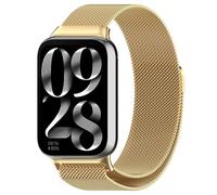 Koelaa Magnetic Milanese Loop Watch Strap for Xiaomi Band 10 Pro/9 Pro/8 Pro, Stainless Steel Replacement Band with Adjustable Magnetic Clasp, Breathable Sport Wristband for Redmi Watch 6/5/4 - Gold