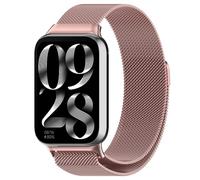Koelaa Magnetic Milanese Loop Watch Strap for Xiaomi Band 10 Pro/9 Pro/8 Pro, Stainless Steel Replacement Band with Adjustable Magnetic Clasp, Breathable Sport Wristband for Redmi Watch 6/5/4 - Rose