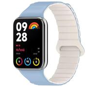 Koelaa Magnetic Watch Strap for Xiaomi Band 10 Pro/9 Pro/8 Pro - Replacement Silicone Watch Band with Adjustable Magnetic Closure - Compatible with Redmi Watch 6/5/4 - Mist Blue + Starlight