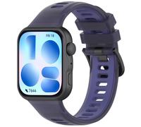 Koelaa Silicone Watch Band Compatible with Huawei Watch Fit 3/4/5/4Pro/5Pro, Soft Breathable Comfort Sport Replacement Strap, Adjustable Wristband for Women & Men - Phantom Purple