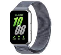 Koelaa Stainless Steel Magnetic Milanese Loop Band for Samsung Galaxy Fit 3, Adjustable Breathable Mesh Watch Strap with Secure Clasp - Gift for Men Women Birthday Anniversary - Space Grey