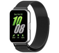 Koelaa Stainless Steel Magnetic Milanese Loop Band for Samsung Galaxy Fit 3, Adjustable Breathable Mesh Watch Strap with Secure Clasp - Gift for Men Women Birthday Anniversary - Black