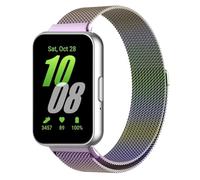 Koelaa Stainless Steel Magnetic Milanese Loop Band for Samsung Galaxy Fit 3, Adjustable Breathable Mesh Watch Strap with Secure Clasp - Gift for Men Women Birthday Anniversary - Colourful