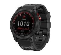 Koelaa Strap for Garmin Tactix 8 51mm/Fenix 7X/6X/5X/3/Tactix7/Tactix DELTA/Enduro2, Quick Fit 26mm Sport Straps, Silicone Sport Replacement Strap for Women Men-Black