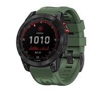 Koelaa Strap for Garmin Tactix 8 51mm/Fenix 7X/6X/5X/3/Tactix7/Tactix DELTA/Enduro2, Quick Fit 26mm Sport Straps, Silicone Sport Replacement Strap for Women Men-Green