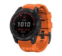 Koelaa Strap for Garmin Tactix 8 51mm/Fenix 7X/6X/5X/3/Tactix7/Tactix DELTA/Enduro2, Quick Fit 26mm Sport Straps, Silicone Sport Replacement Strap for Women Men-Orange