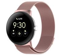 Koelaa Straps Compatible with Google Pixel Watch 4/3 45mm, Adjustable Stainless Steel with Magnetic Replacement Straps for Women Men - Pink