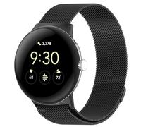 Koelaa Straps Compatible with Google Pixel Watch 4/3 45mm, Adjustable Stainless Steel with Magnetic Replacement Straps for Women Men - Black