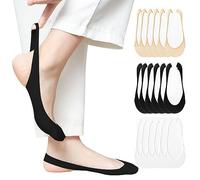 KOEMCY No Show Socks for Women Toe Socks 9 Pairs Invisible Socks with Elastic Straps Non Slip Half Socks Seamless Low Cut Liner Ankle Socks for High-heel Shoes #D