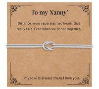Koemore Always Remember/Pinky Promise/Mum/Daughetr/Friendship Bracelets Knot Bracelets Silver Knot Infinity Jewellery Adjustable Bracelets Birthday Gifts for Women (Nanny)