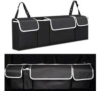 König Design Car Boot Organiser Car Boot Bag Storage Box Car Boot Organiser Made of Oxford Fabric, Foldable Practical Storage, for SUV and Many Vehicles (Black)