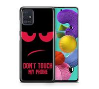 König Design Mobile Phone Case Compatible with Samsung Galaxy A70 Silicone Case Drop-Proof Back Cover Mobile Phone Case Dont Touch My Phone Red