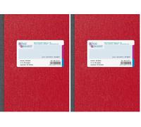 König & Ebhardt 8616271 Notebook, A6, Chequered, Red (Pack of 2)