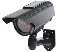 Konig Bullet Dummy CCTV Security Solar LED Flash Camera IP44 Black
