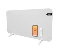 Könighaus 600 W Smart Dual Infrared Heater Wi-Fi App Control with Remote Control Including Towel Holder Feet and Mounting Material Colour: White