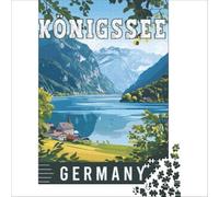 Königssee in Germany Jigsaw Puzzles 1000 Pieces | a fun way to enjoy a quiet evening in a new home before unpacking all the moving boxes arrive to enjoy at home38x26cm