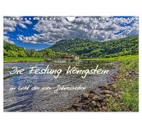 Königstein Fortress in the light of the four seasons UK-Version (Wall Calendar 2026 DIN A4 Landscape), CALVENDO 12 Month Wall Calendar