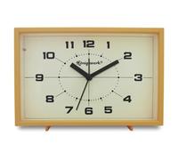 Königswerk Analog Alarm Clock, 6 inch Silent Non Ticking Small Clock with Night Light, Battery Operated Simply Design for Bedroom, Bedside, Living Room, Room Decor, Desk, Table (Yellow)