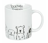 Könitz Funny Dogs Mug, Cup, Coffee Cup, Porcelain, Dogs, White, 300 ml