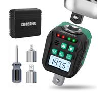 KOEORWS 1/2-Inch Digital Torque Adapter, 7.38-147.5 Ft.lb/10-200 N.m, Electronic Torque Wrench Converter with ±2% Accuracy, Preset Function, Data Storage, 3/8” & 1/4” Adapter for Bike, Moto, Car