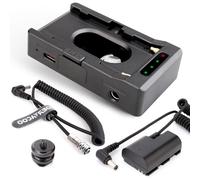 KOERTACOO NP-F Battery Adapter Plate + BMPCC 4K and 6K DC Cable and LP-E6 Dummy Battery to Power Blackmagic Pocket Cinema Camera 4K/6K,Compatible with Sony NP-F970 F960 F770 F750 F570 F550 Battery.