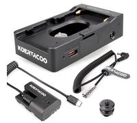 KOERTACOO NP-F Battery Adapter Plate + BMPCC 4K and 6K DC Cable and LP-E6 Dummy Battery (Upgraded Version)