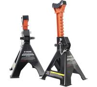 KOERZORE 3 Ton Jack Stands, 1 Pair Heavy Duty Steel Car Jack Stands with Double Locking Pins, Adjustable Height for Cars, SUVs, Sedans and Vehicle Repair Maintenance（Black