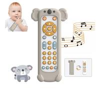 KOESMG Baby TV Remote Control Toy with Soft Silicone Cover, Musical Realistic Play Remote Toy with Light and Sound, 3 Language Educational Learning Toy for 6M+ Boy and Girls