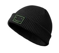 Koesnbre Black Embroidered Beanie Hats for Men Women-Winter Warm Stretchable Quackity Knit Cuffed Beanie Hat, Black-dream-fishmen, One Size