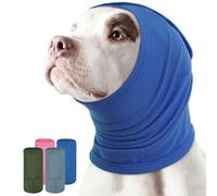 KOESON Dog Calming Hoodie, Adjustable No Shake Ear Wraps for Dogs with Hook & Loop, Soft Dog Ear Muffs Noise Protecion, Pet Head, Ear & Neck Covers for Thunder, Firework, Separation Anxiety, Hematoma