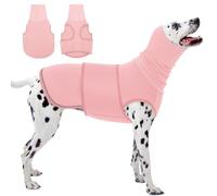 KOESON Dog Calming Hoodie, Pet Thunder Jacket with Ear Wrap, Breathable Dog Anti-Anxiety Vest for Thunder, Fireworks, Travel, Separation, Comfort Pet Anxiety Relief Wrap, Pink 3XL