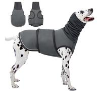 KOESON Dog Calming Hoodie, Pet Thunder Jacket with Ear Wrap, Breathable Dog Anti-Anxiety Vest for Thunder, Fireworks, Travel, Separation, Comfort Pet Anxiety Relief Wrap, Grey XL