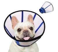 KOESON Soft Dog Cone Collar Post Surgery, Detachable Dog Plastic Cone and Padded Neck Cover to Stop Licking, Recovery Elizabethan Collar for Small, Medium & Large Dogs, Blue M