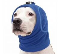 KOESON Soft No Shake Dog Ear Wrap with Noise Reducing Pads, Royal Blue S | Adjustable & Padded Dog Ear Muffs Noise Protection, Dog Calming Hoodie for Thunder, Fireworks, Blow Drying, Hematoma, Winter