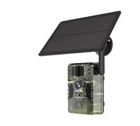 KOESRXNQW 2K 4G Solar Trail Camera 12MP PIR Motion Detection 15M IR NIght Vision GPS Hunting Wildlife Cameras With Panel High Resolution(4G Camera Add 128G)
